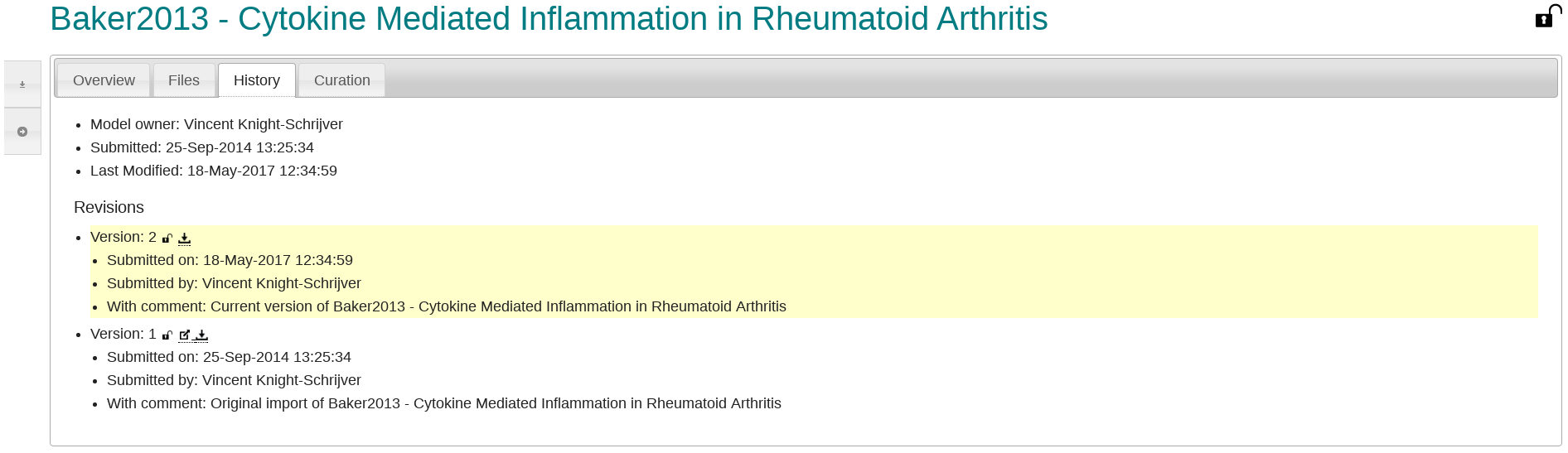 History tab History tab